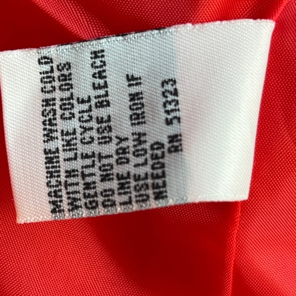 Kenneth Cole Sleek Fitted 3/4 Length Sleeve Jacket Brilliant Red/Orange - Picture 11 of 12